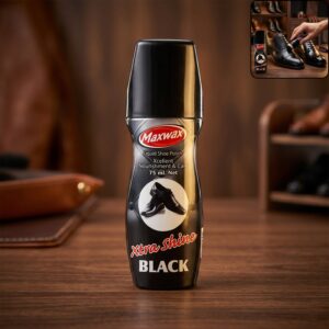 Maxwax Black Liquid Shoe Polish (1 Pc, 75 ML)