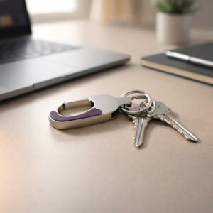 Premium Stainless Steel Carabiner Keychain with Secure Locking Clip 1 Pc