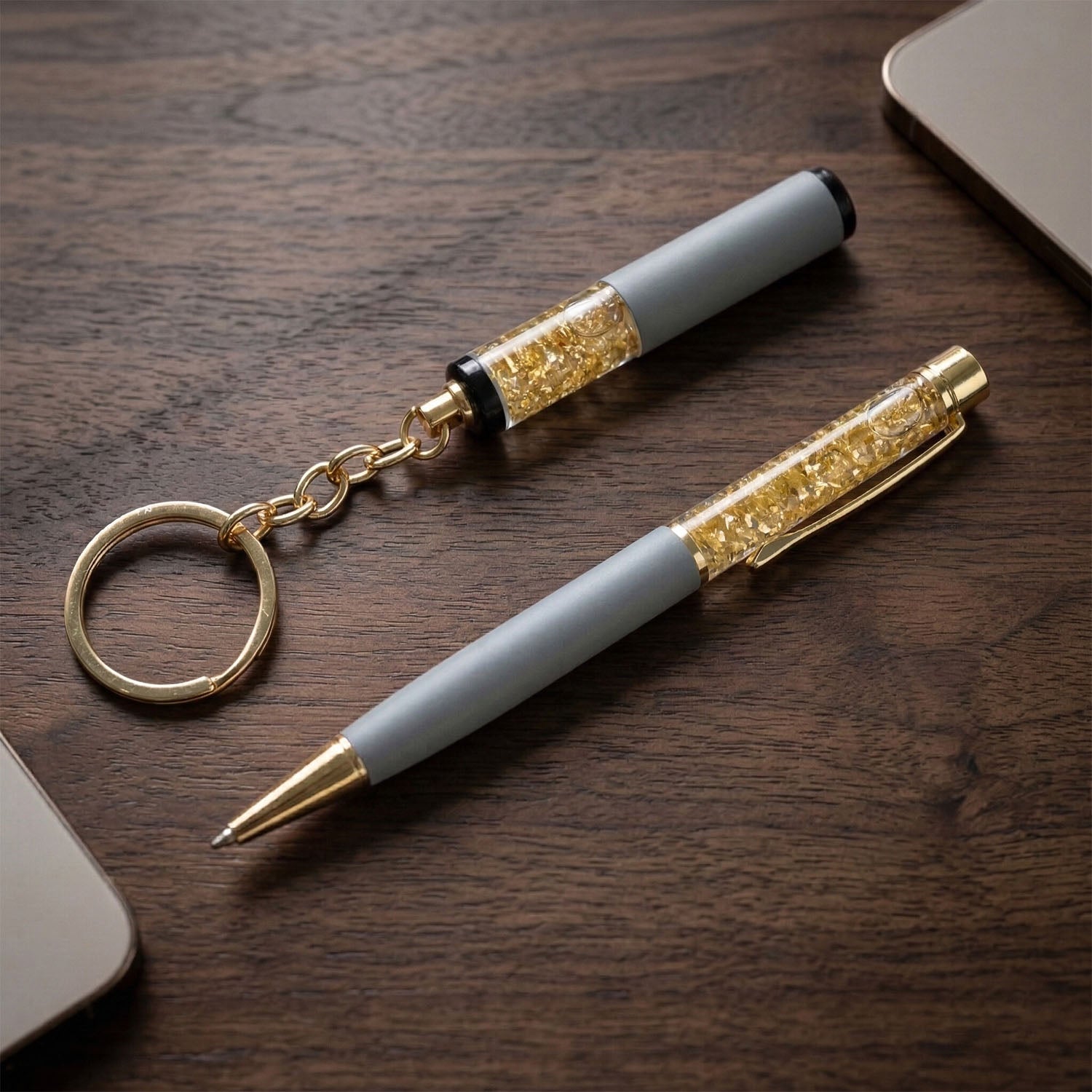 Customized Premium 2 In 1 Keychain and Pen Combo Gift Set - Image 8