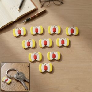 Cute Bow Shape Bag Charm Keychain Set (10  Pc)