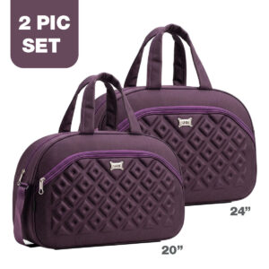 Travel Duffel Bag Set 20 Inch & 24 Inch Multipurpose Zipper Storage Carry Bag 2 Pc